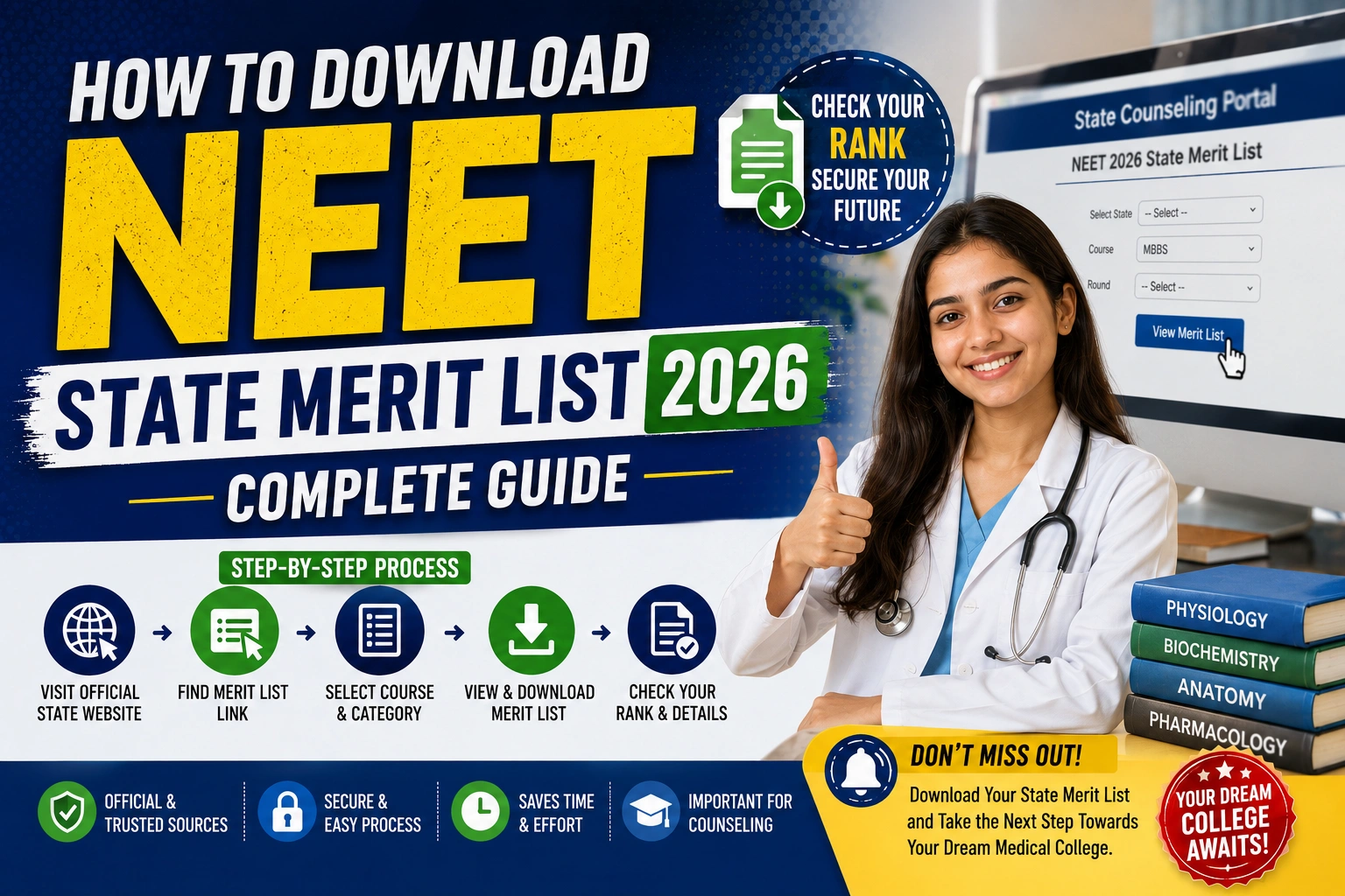 How to Download the NEET State Merit List 2026: Complete Guide